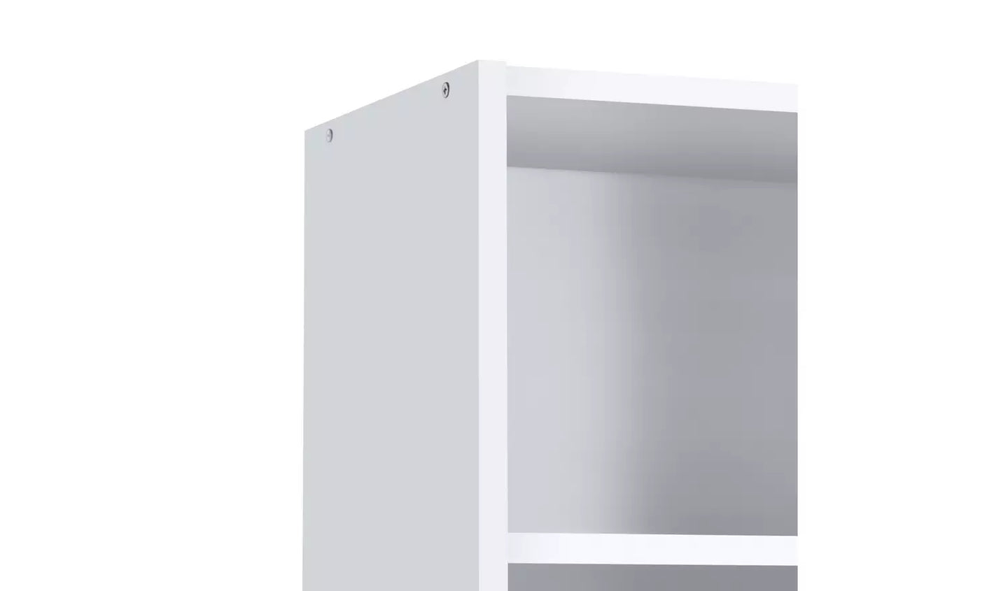 Assembled Maine Narrow Bookcase - White